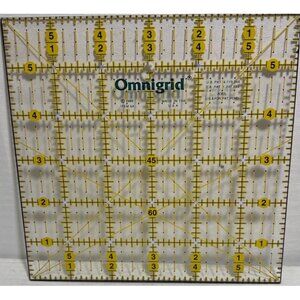 Omnigrid 6" x 6" Quilting Ruler Transparent Acrylic For Sewing & Crafting